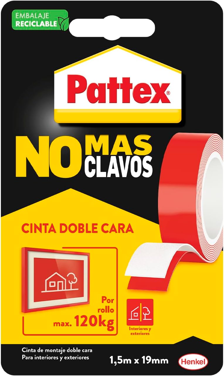 Cinta Adhesiva Pattex No Más Clavos - 19mm x 1.5m