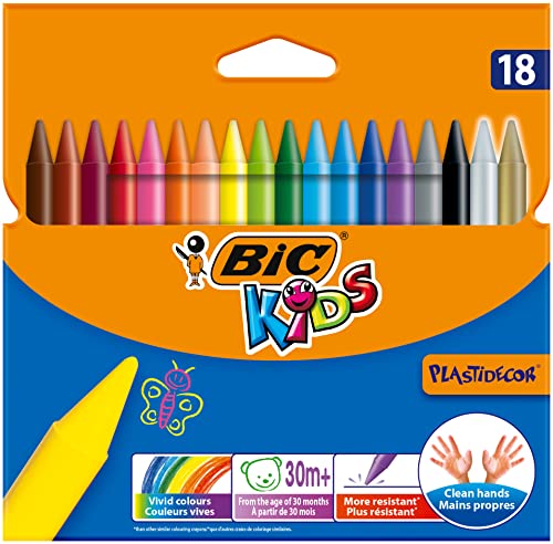 Pack 2 estuches BIC Plastidecor - 36 ceras de colores