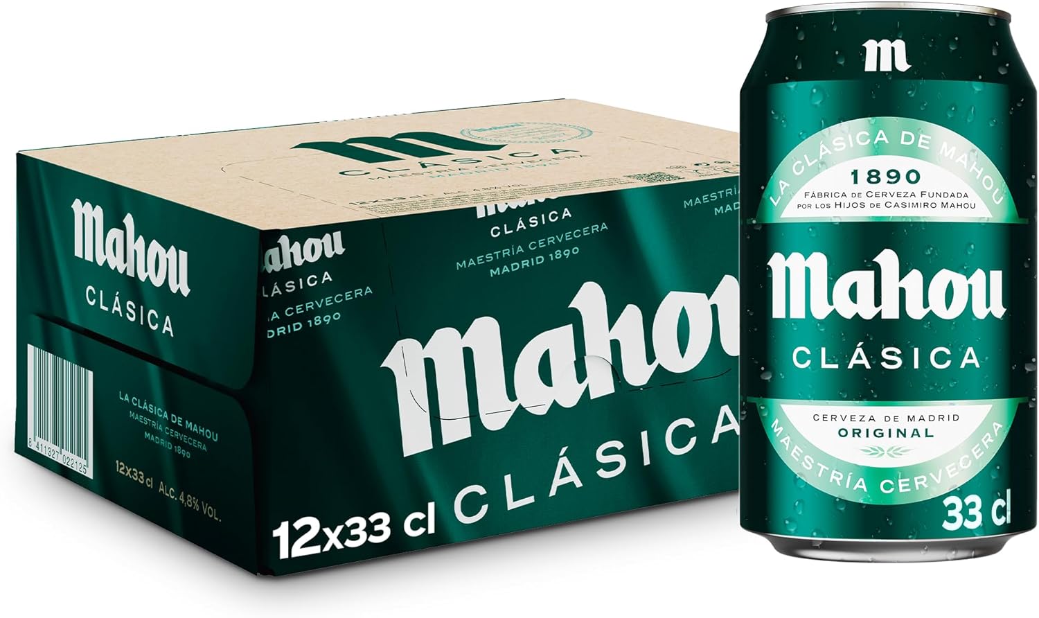 Pack de 12 Latas Mahou Clásica 33cl
