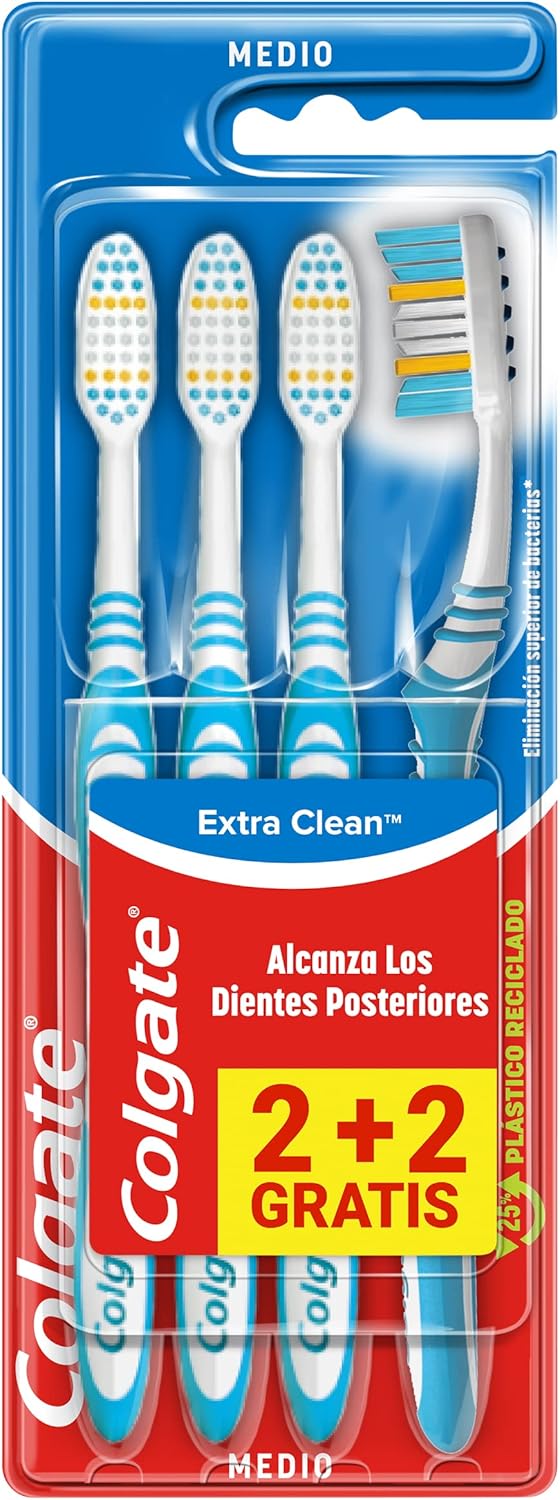 Pack de 12 Cepillos de Dientes Colgate Extra Clean