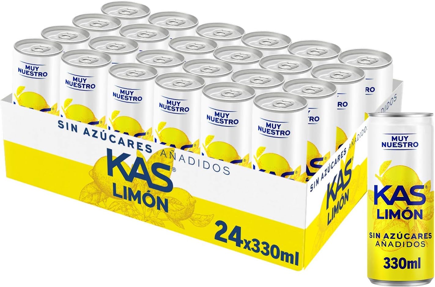 Kas Limón Refresco - Pack de 24 Latas