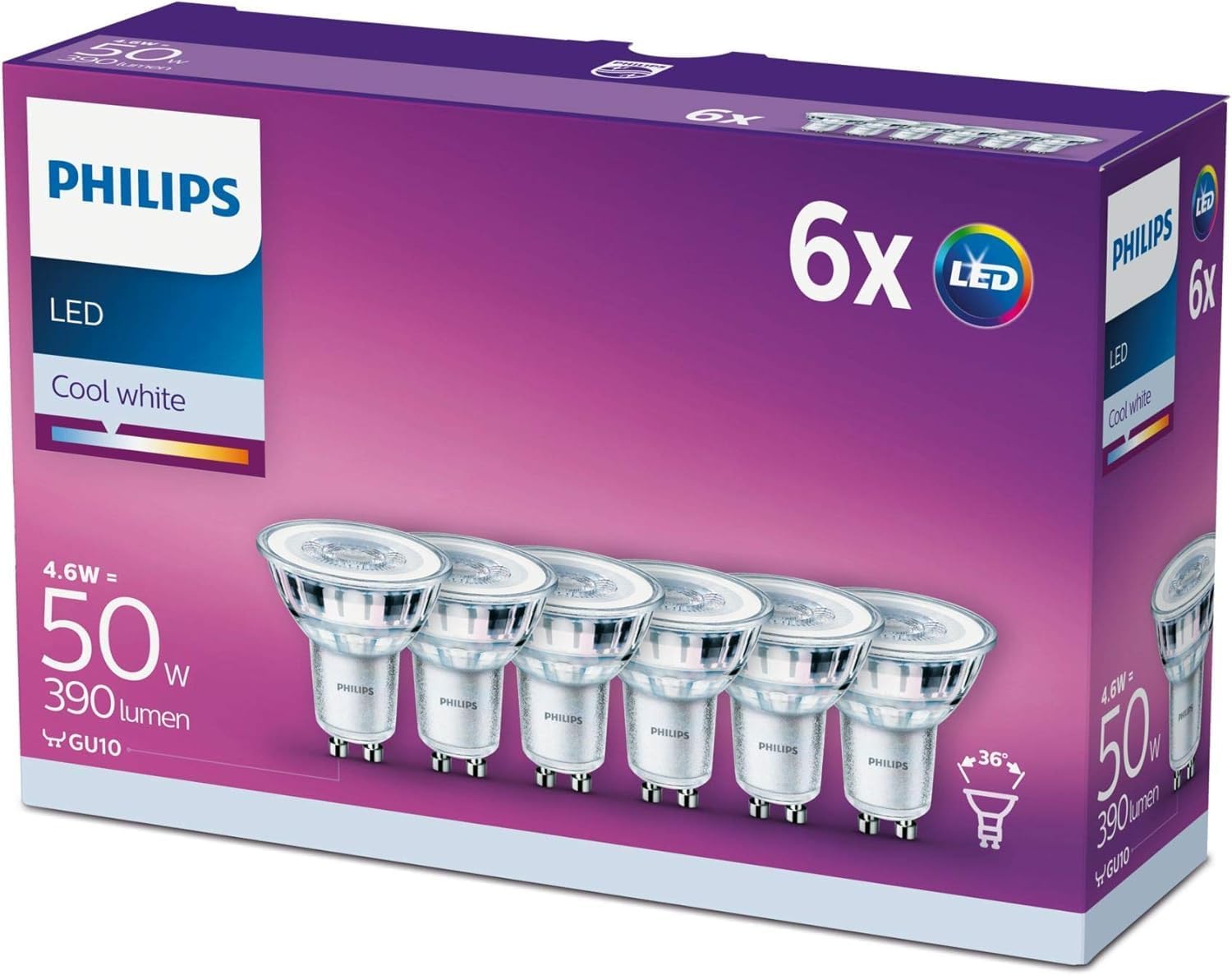 Bombillas LED GU10 Pack 6
