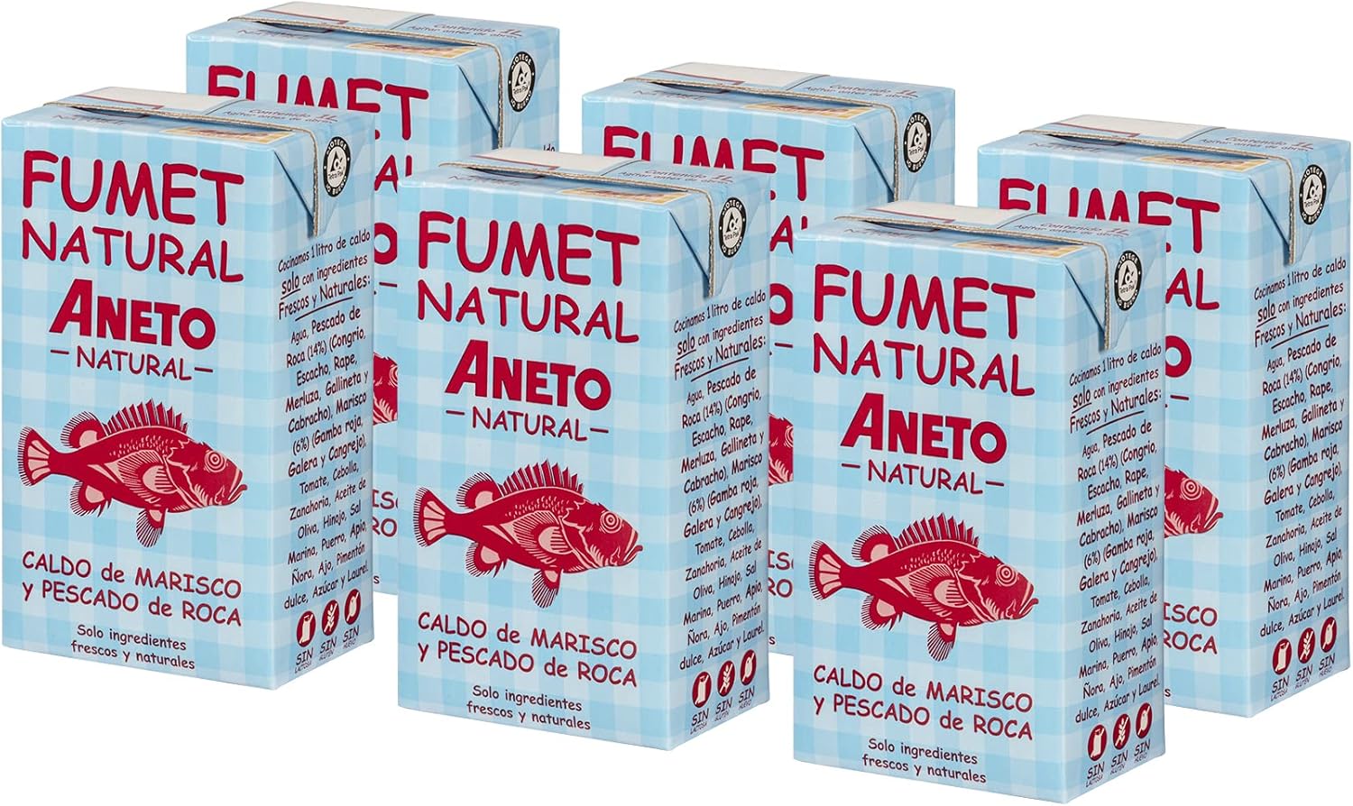Fumet de Pescado y Marisco Aneto - Caja de 6L