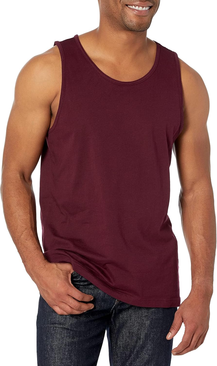 Camiseta Tirantes Hombre Burdeos