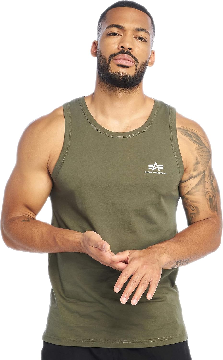 Camiseta ALPHA INDUSTRIES para Hombre - Verde Oscuro