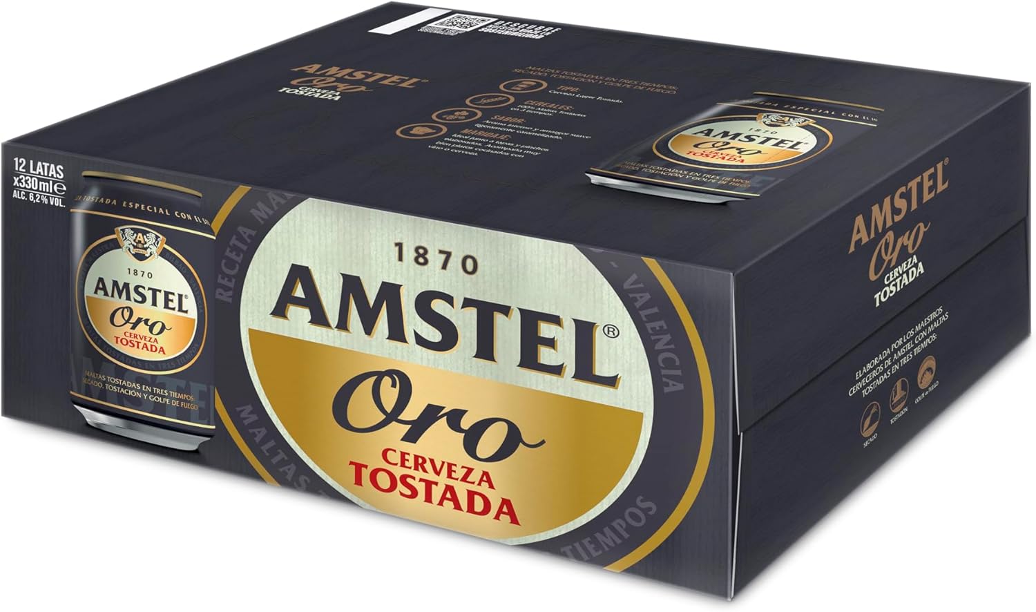 Pack de 12 Latas Amstel Oro Tostada 33cl
