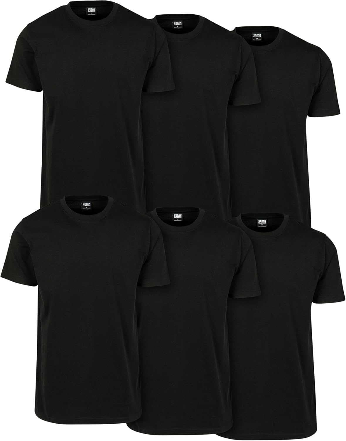 Camisetas Urban Classics Pack de 6 - Negro 4XL