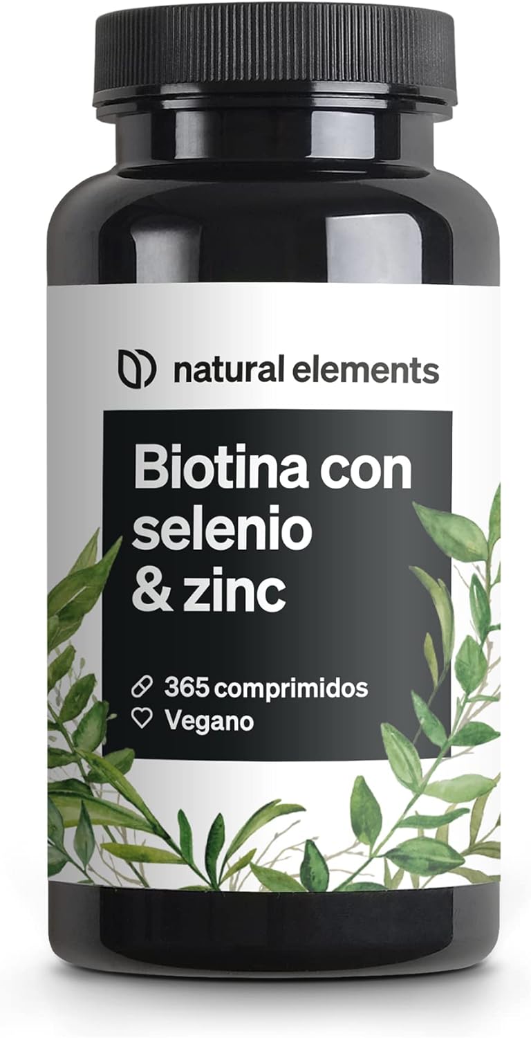Suplemento Vegano de Biotina, Zinc y Selenio - 365 Tablets