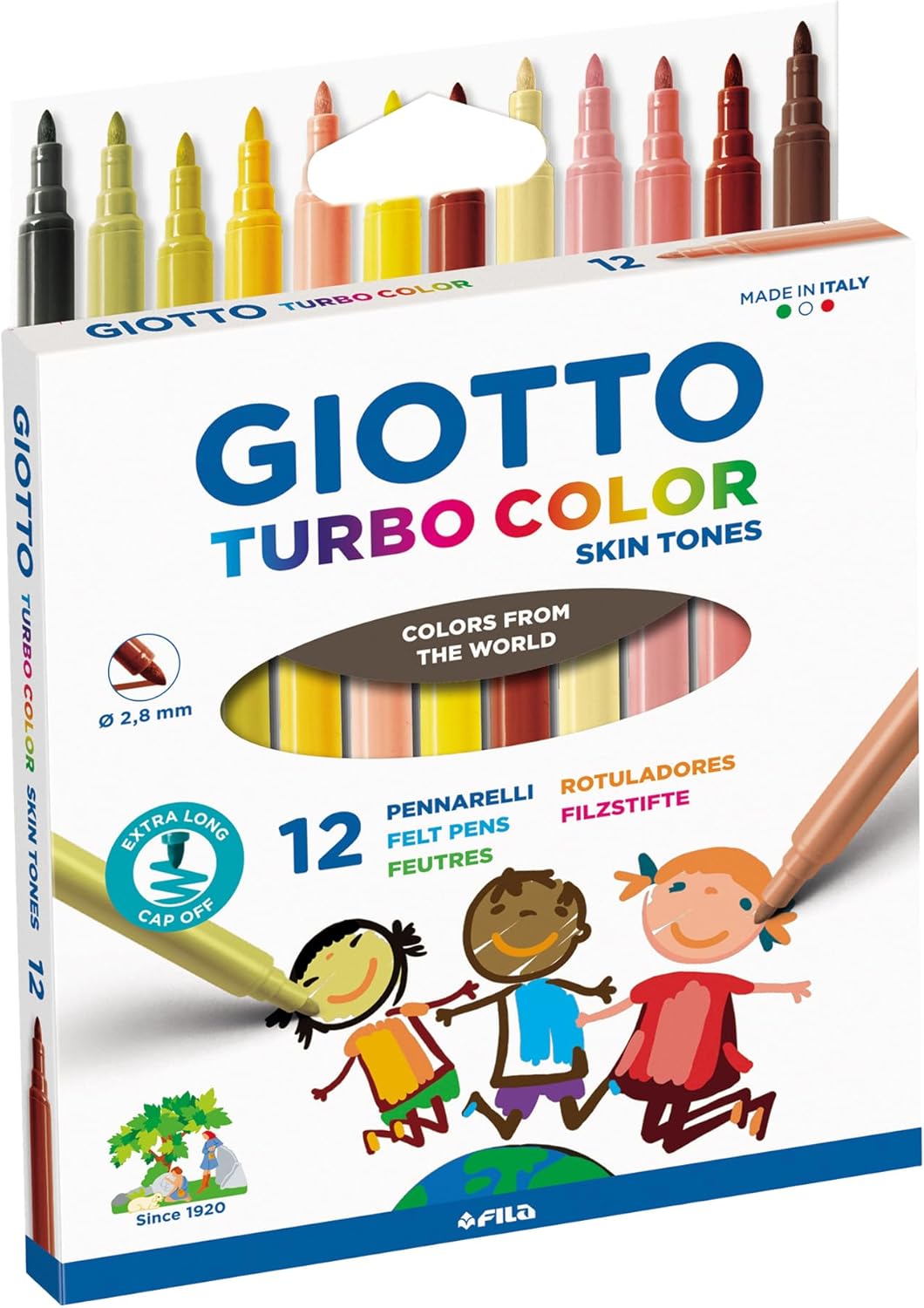 Rotuladores Giotto Turbocolor - 12 Piezas