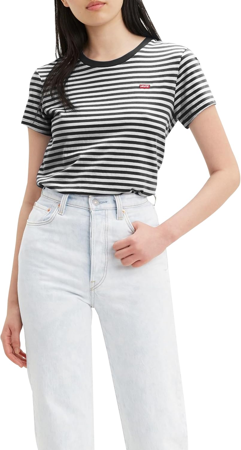 Levi's Perfect Tee Raita Stripe Caviar - T-Shirt Mujer