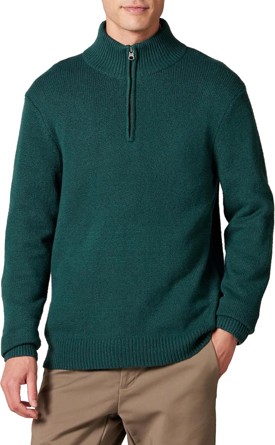 Suave Jersey de Manga Larga para Hombre - Verde Bosque
