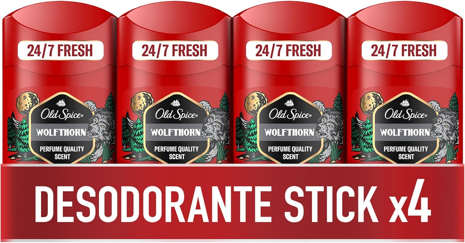 Pack de 4 Desodorantes Old Spice Wolfthorn para Hombre