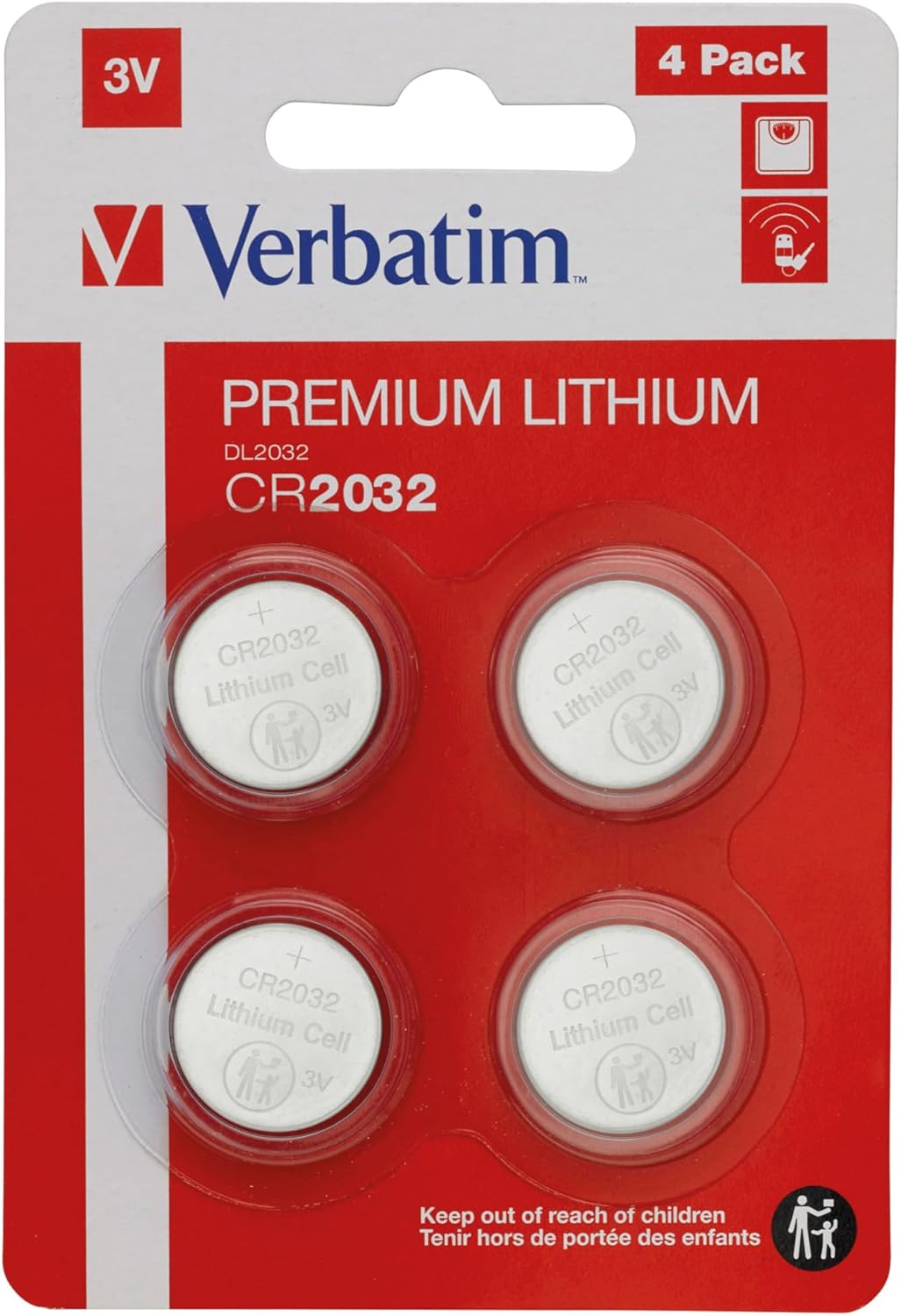 Pilas de Litio CR2032 - Pack de 4