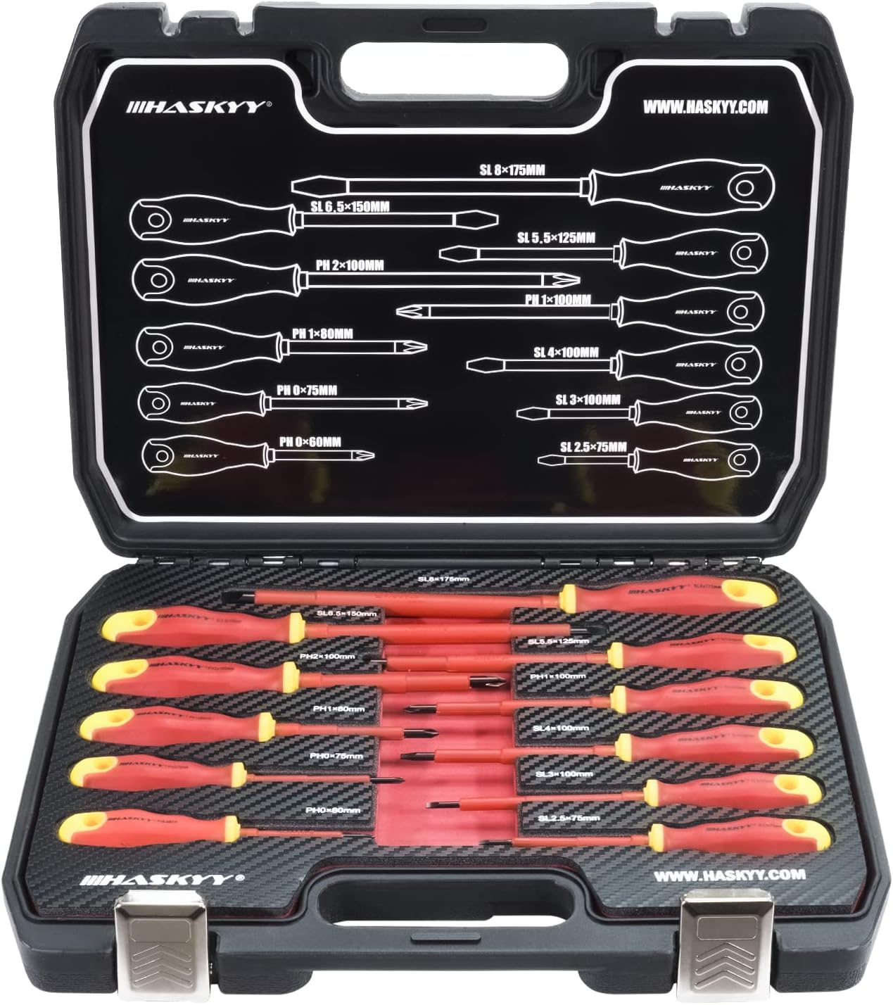 Set de 11 Destornilladores de Electricista 1000V