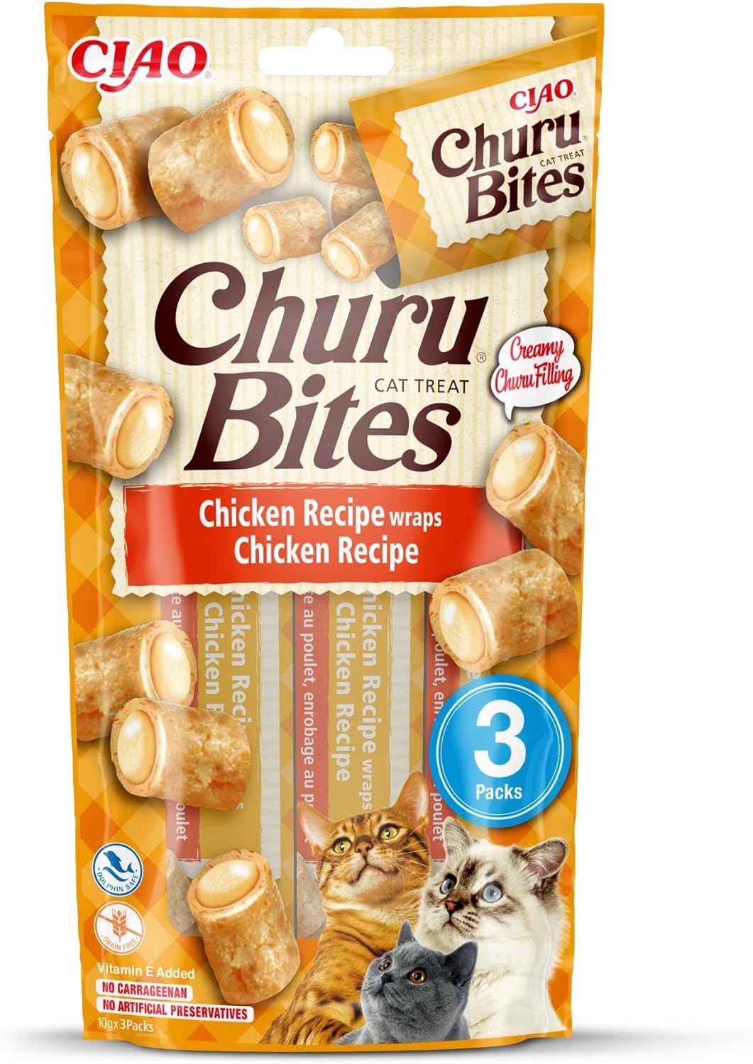 Chuches para gatos CHURU Pollo 3x10g