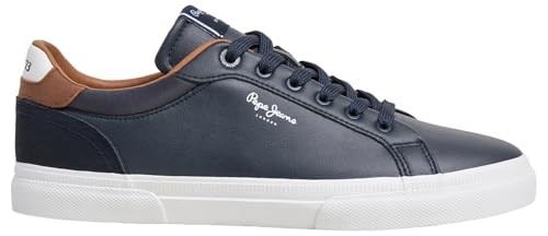 Zapatillas Pepe Jeans de Piel Tribunal De Kenton Marino
