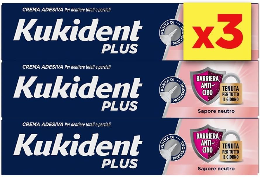 Kukident Plus - Crema Adhesiva para Dentaduras