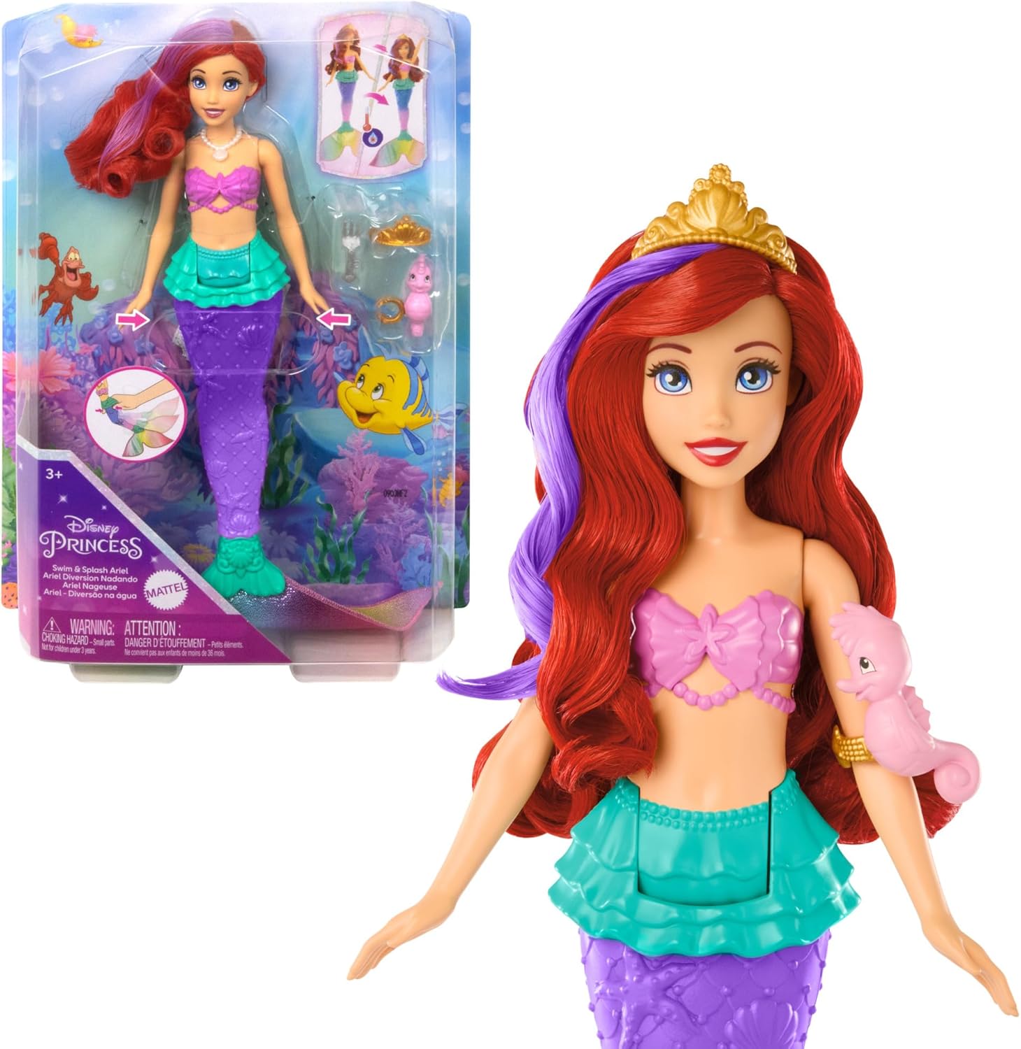 Muñeca Ariel Sirena Nadadora de Mattel