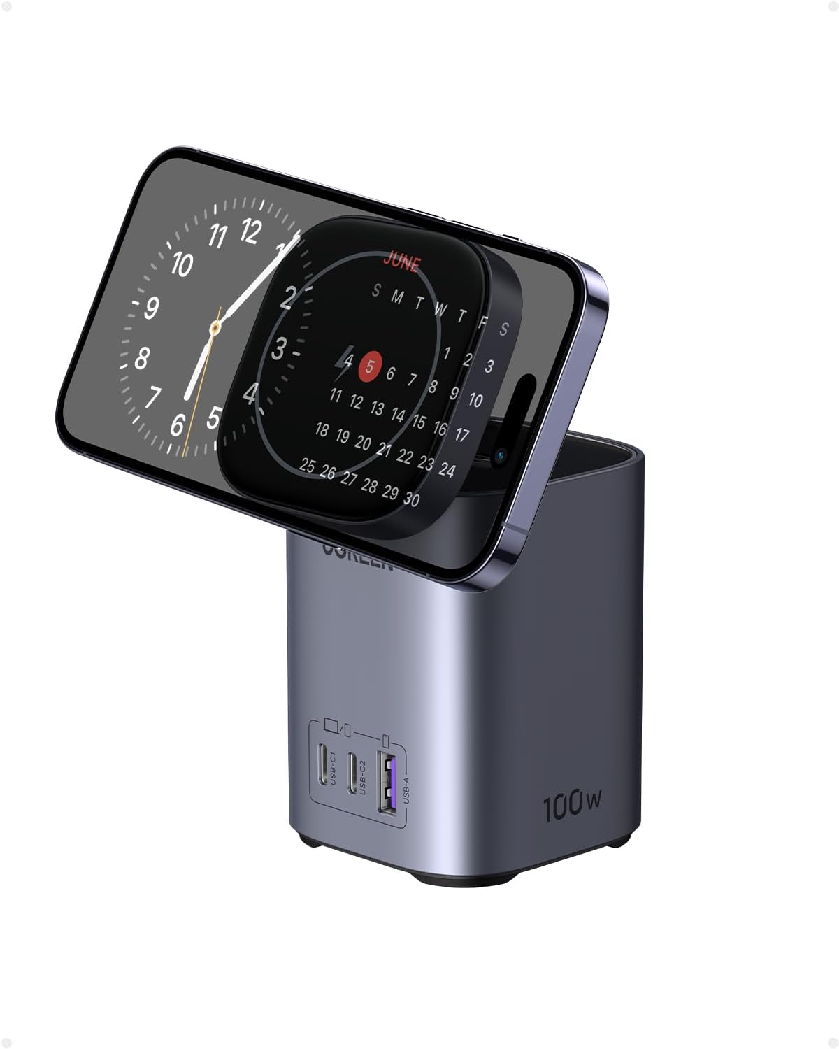 Cargador UGREEN Nexode 100W con carga inalámbrica Qi2