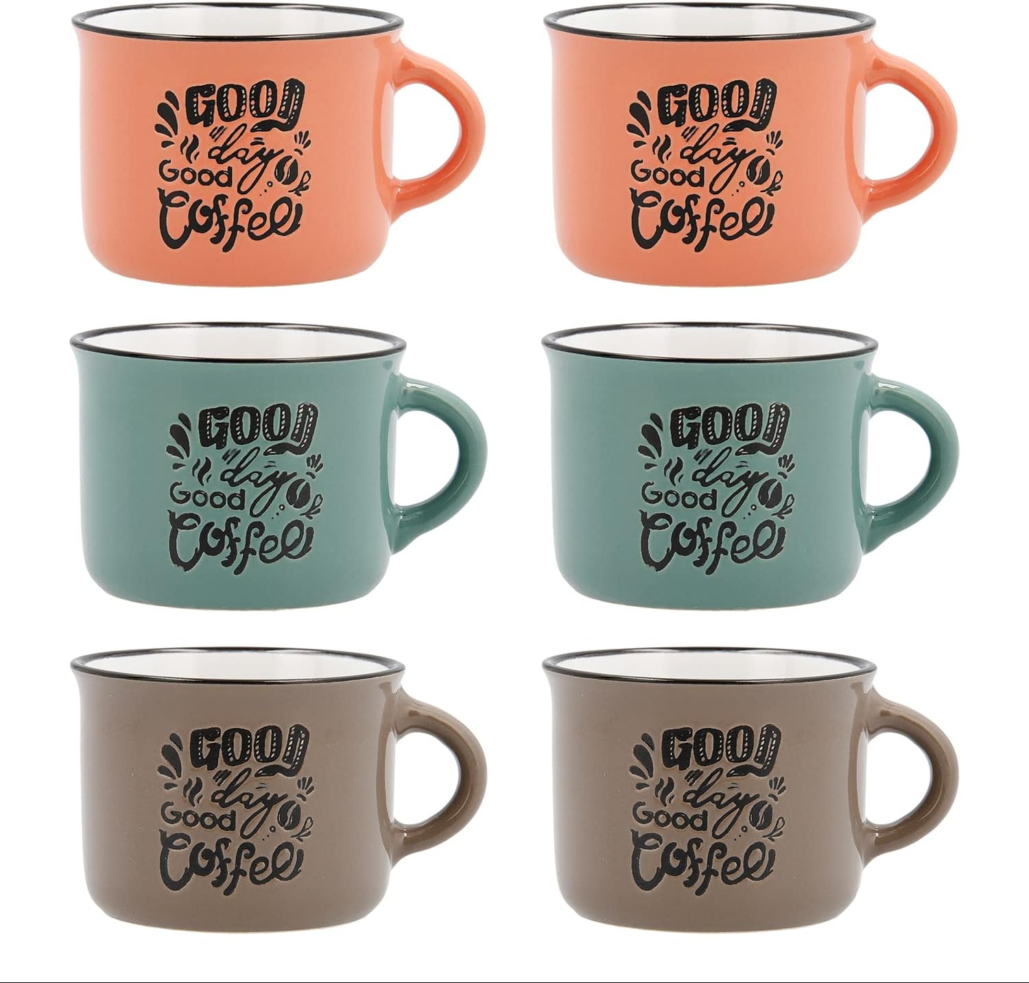 Set de 6 Tazas Cerámicas Surtidas