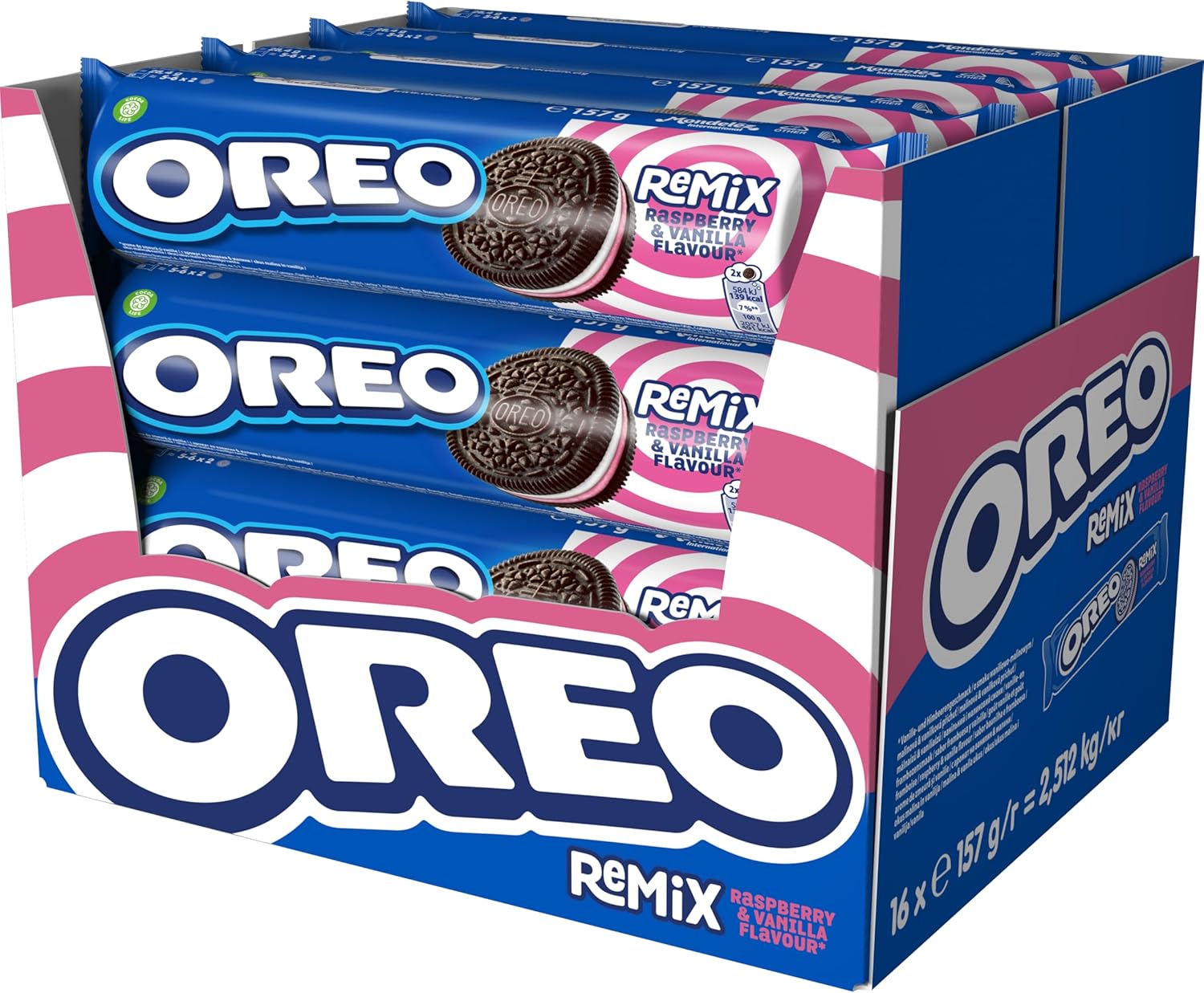 Pack de 16 Galletas Oreo Remix Frambuesa