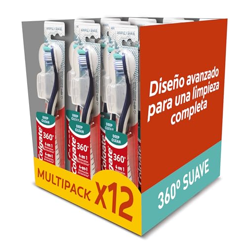 Pack de 12 Cepillos Colgate 360 Suave