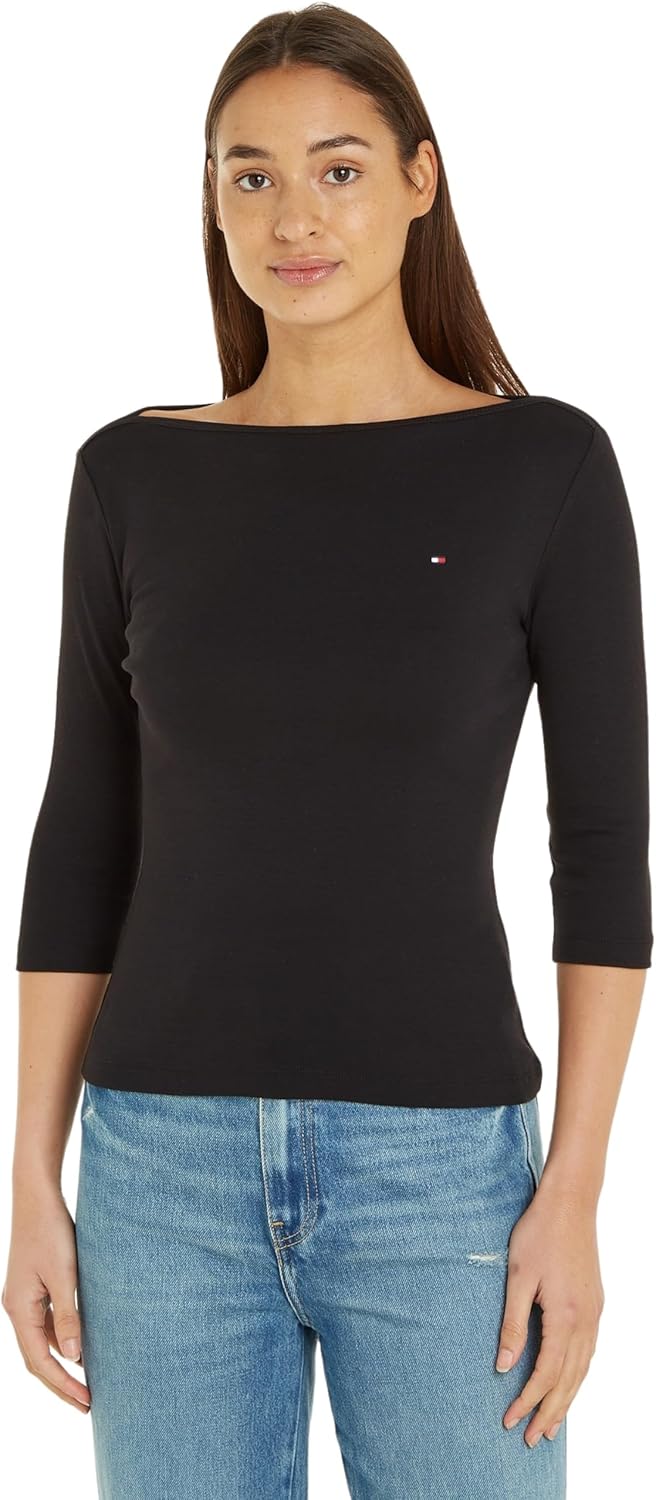 Camiseta Manga Larga Tommy Hilfiger - Negro