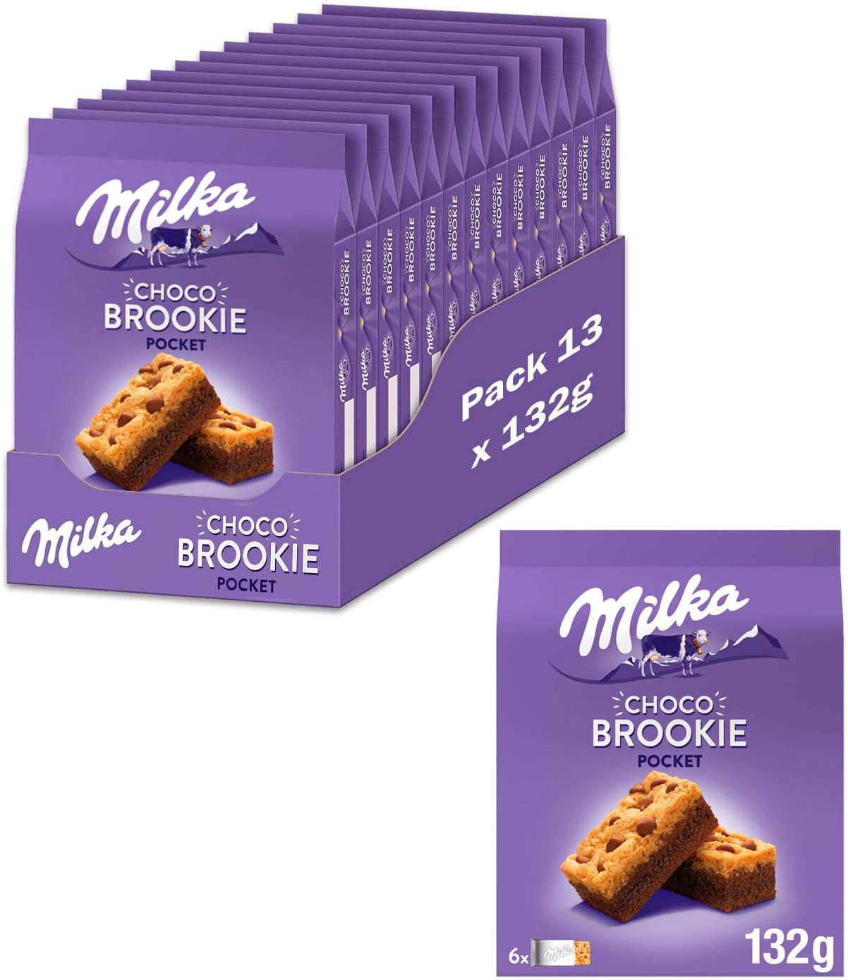 Bizcocho Milka Brookie – Pack de 13