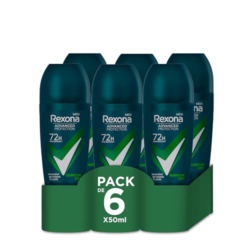 Desodorante Rexona Roll-On Hombre 72H - Pack de 6