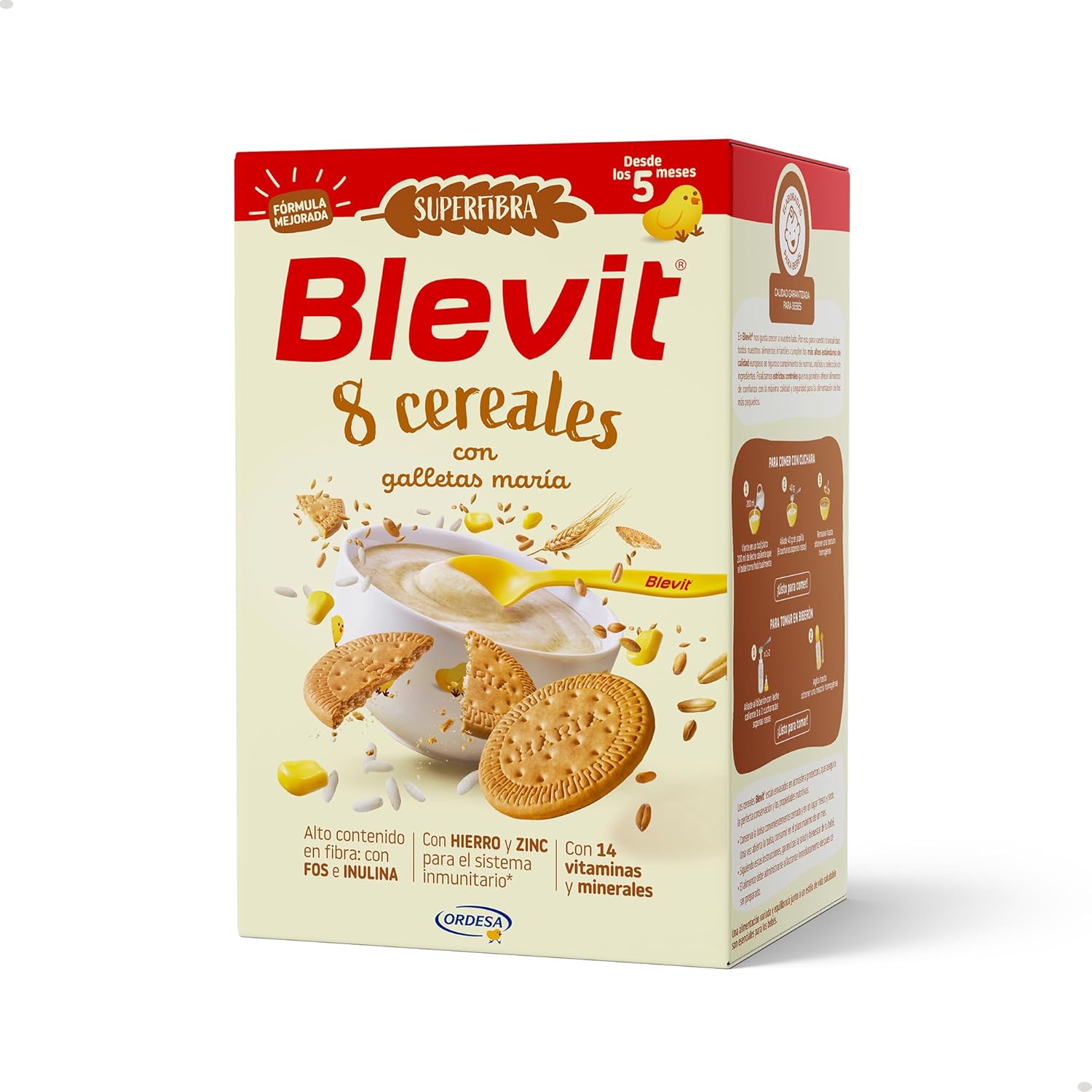 Blevit Superfibra 8 Cereales con Galletas María - 500 g
