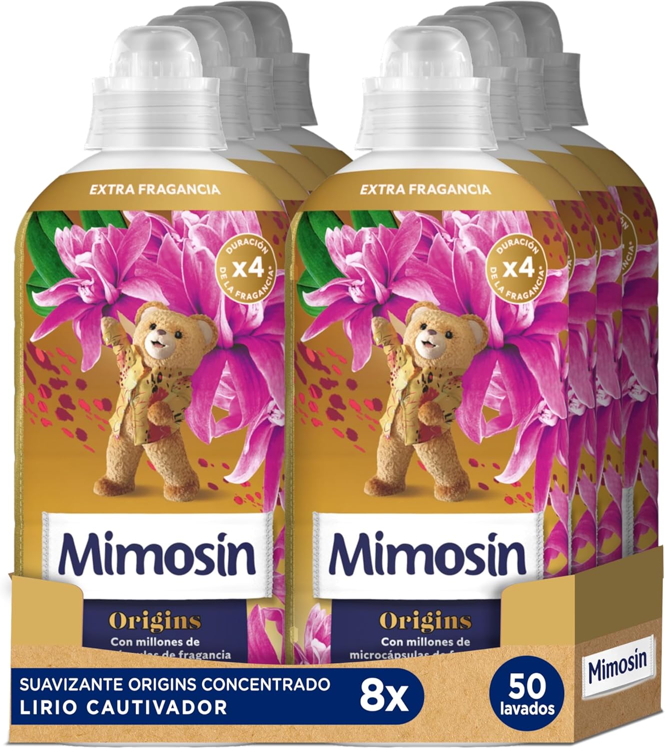 Suavizante Concentrado Mimosín Origins Lirio Cautivador - Pack 16 Botellas