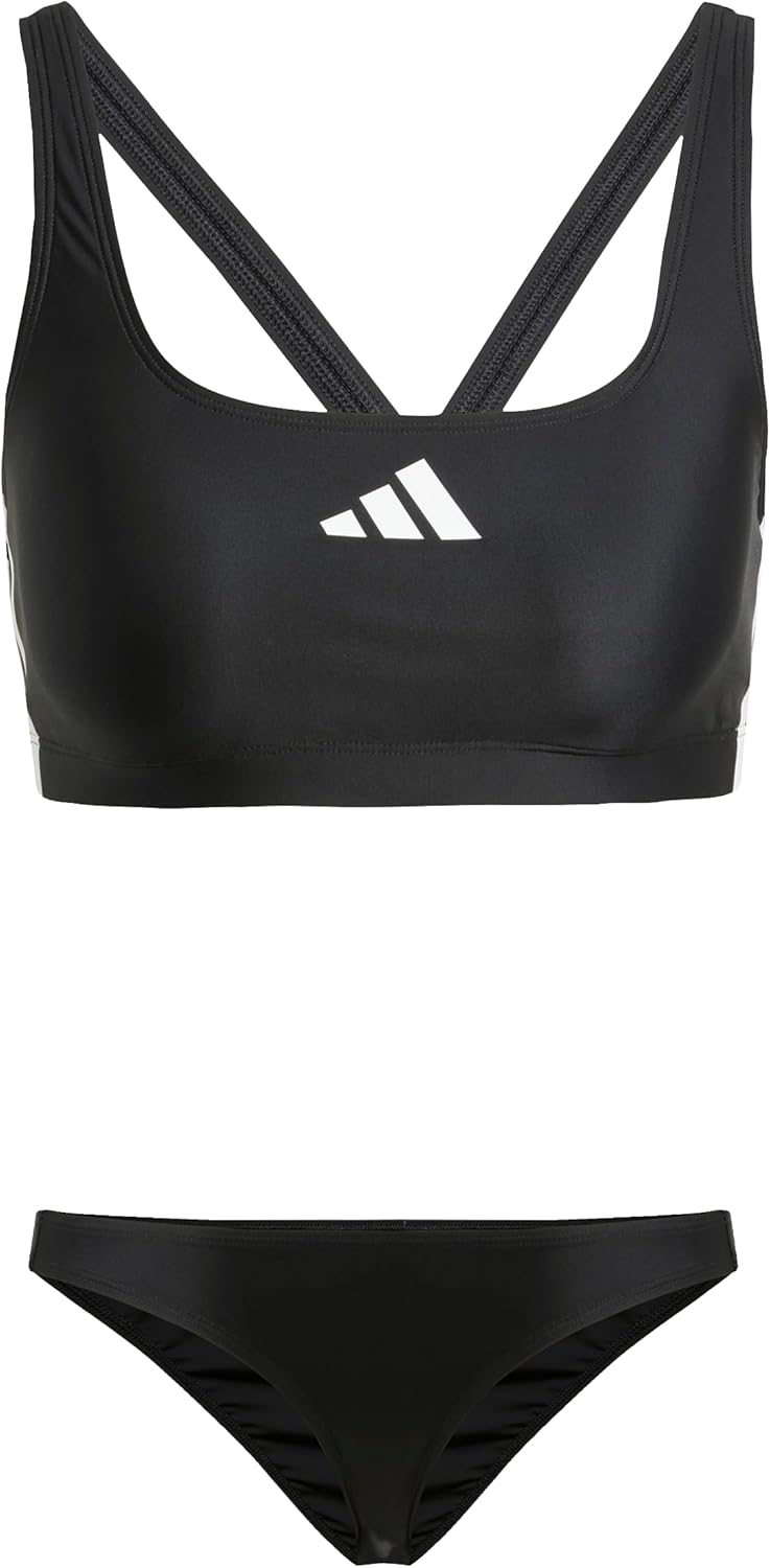 Bikini 3 Stripes V-Back adidas - Black/White