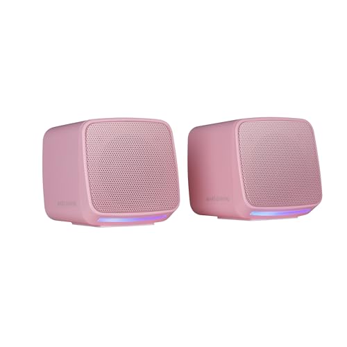 Altavoces RGB Compactos Rosa 10W