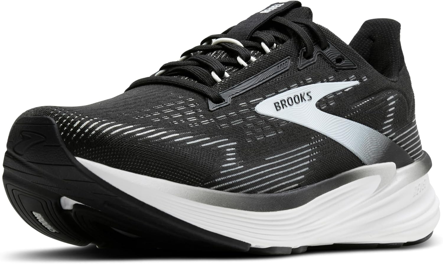 Brooks Revel 8 Sneaker para Hombre - Negro, Gris y Blanco