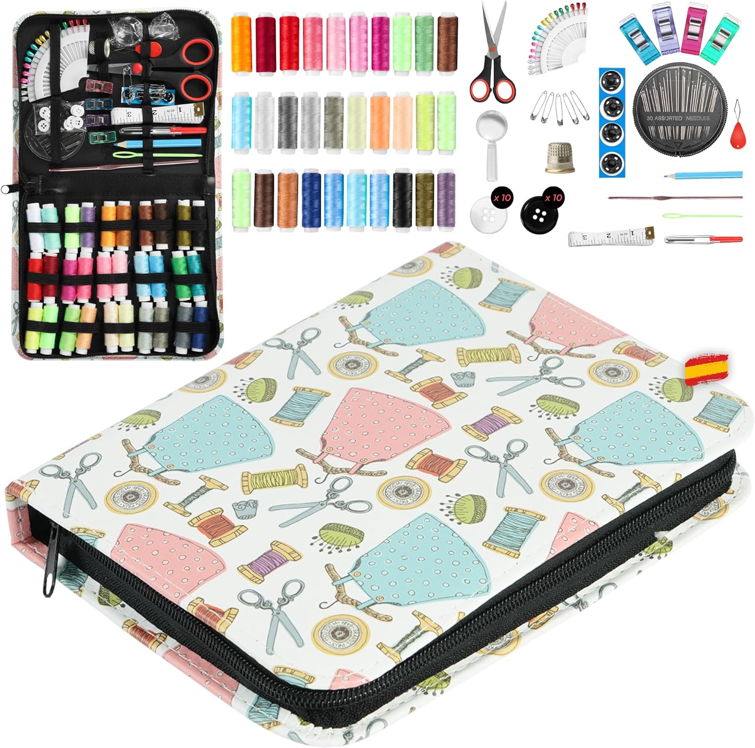 Kit de Costura Completo con 30 Hilos