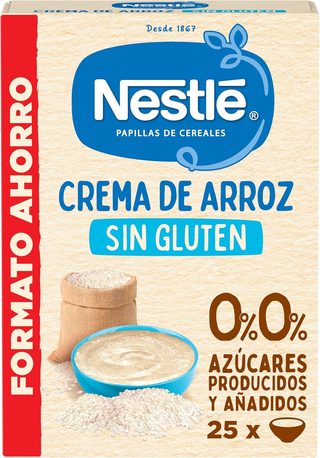 Crema de Arroz Nestlé 450g - Sin Gluten