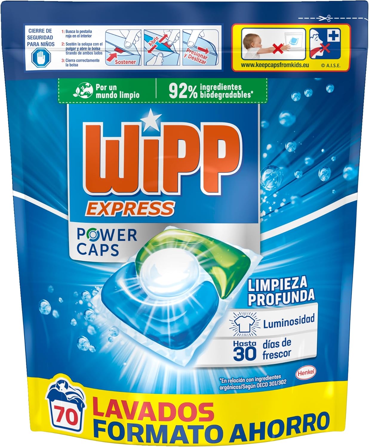 Detergente Wipp Express - Pack de 70 cápsulas