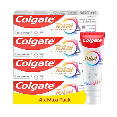 Pack de 4 pastas dentales Colgate Total