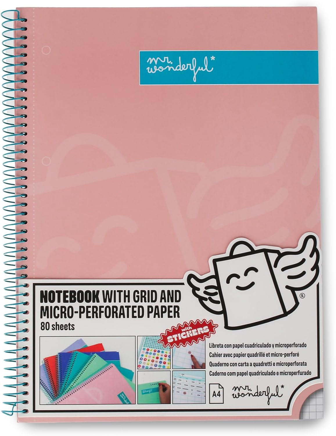 Libreta A4 Rosa Mr. Wonderful