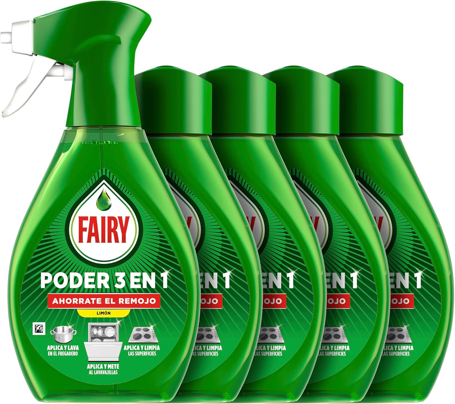 Pack de 4 Spray Limón Fairy - Sin Remojo