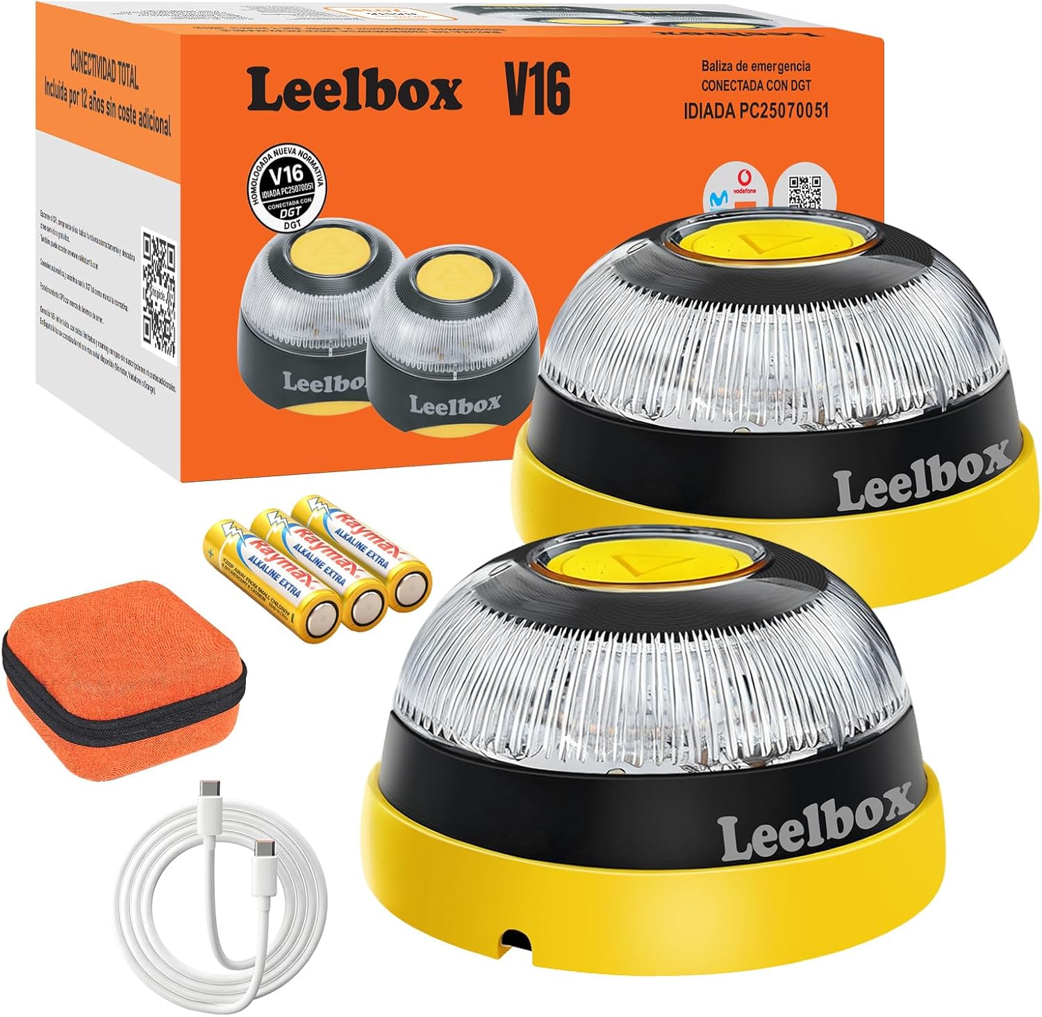 Pack de 2 Balizas V16 Homologadas con Geolocalización