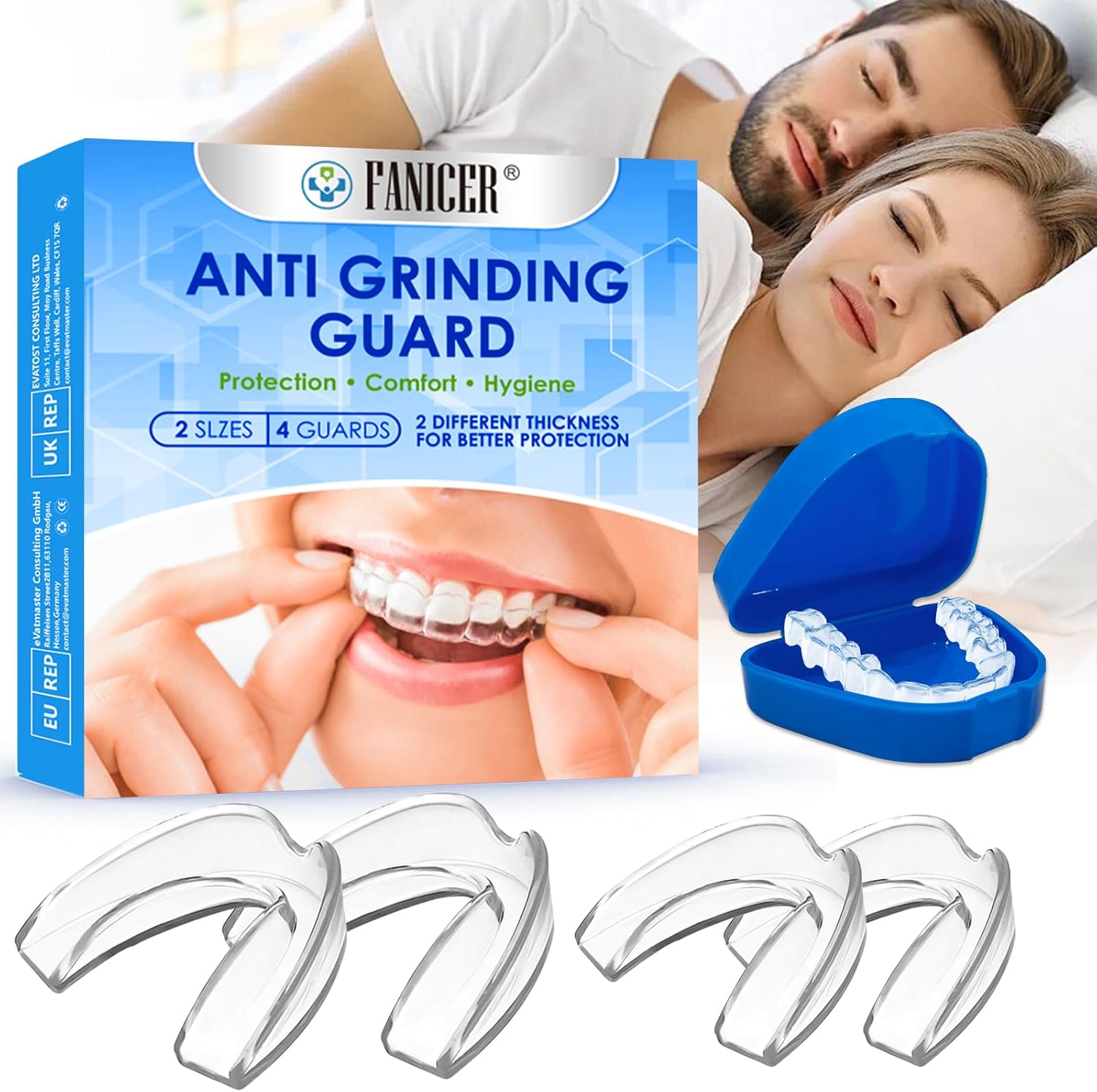 Pack de 4 Férulas Transparentes para Bruxismo