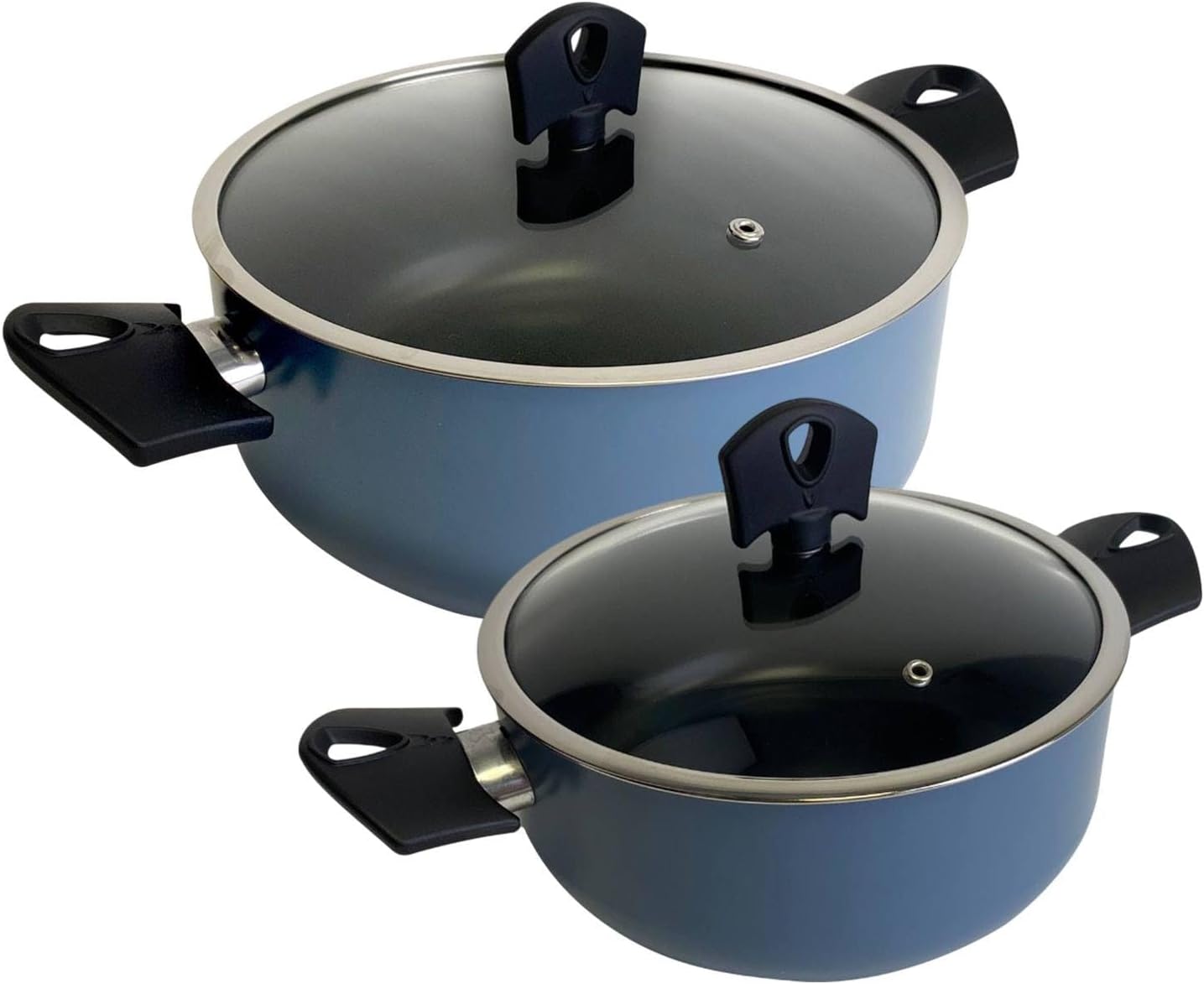 Juego de 2 Cacerolas Azules Ø20/Ø24cm