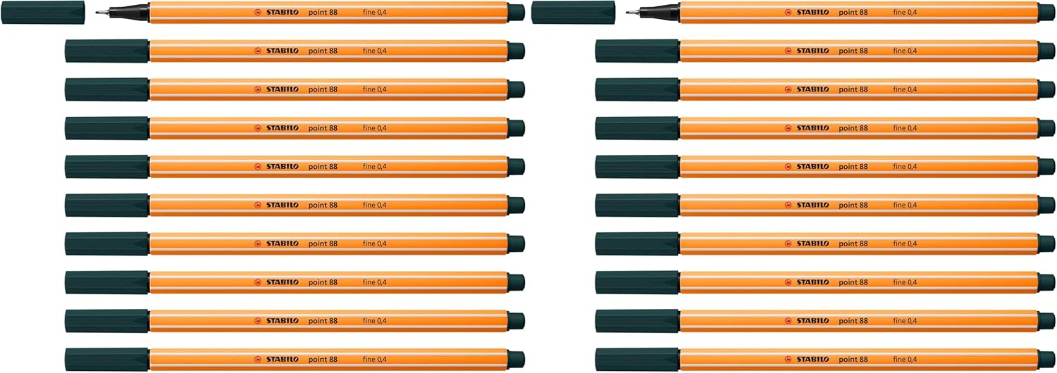 Pack de 20 Rotuladores STABILO Point 88 - Verde Oliva