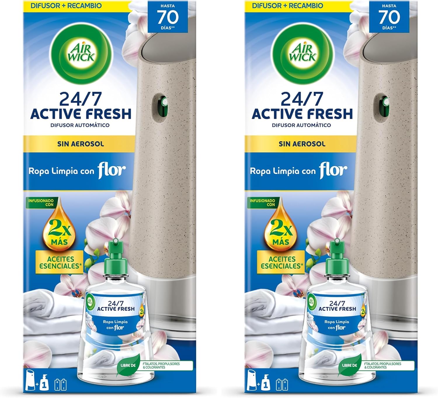 Pack 2 Ambientadores Air Wick - Fragancia Ropa Limpia