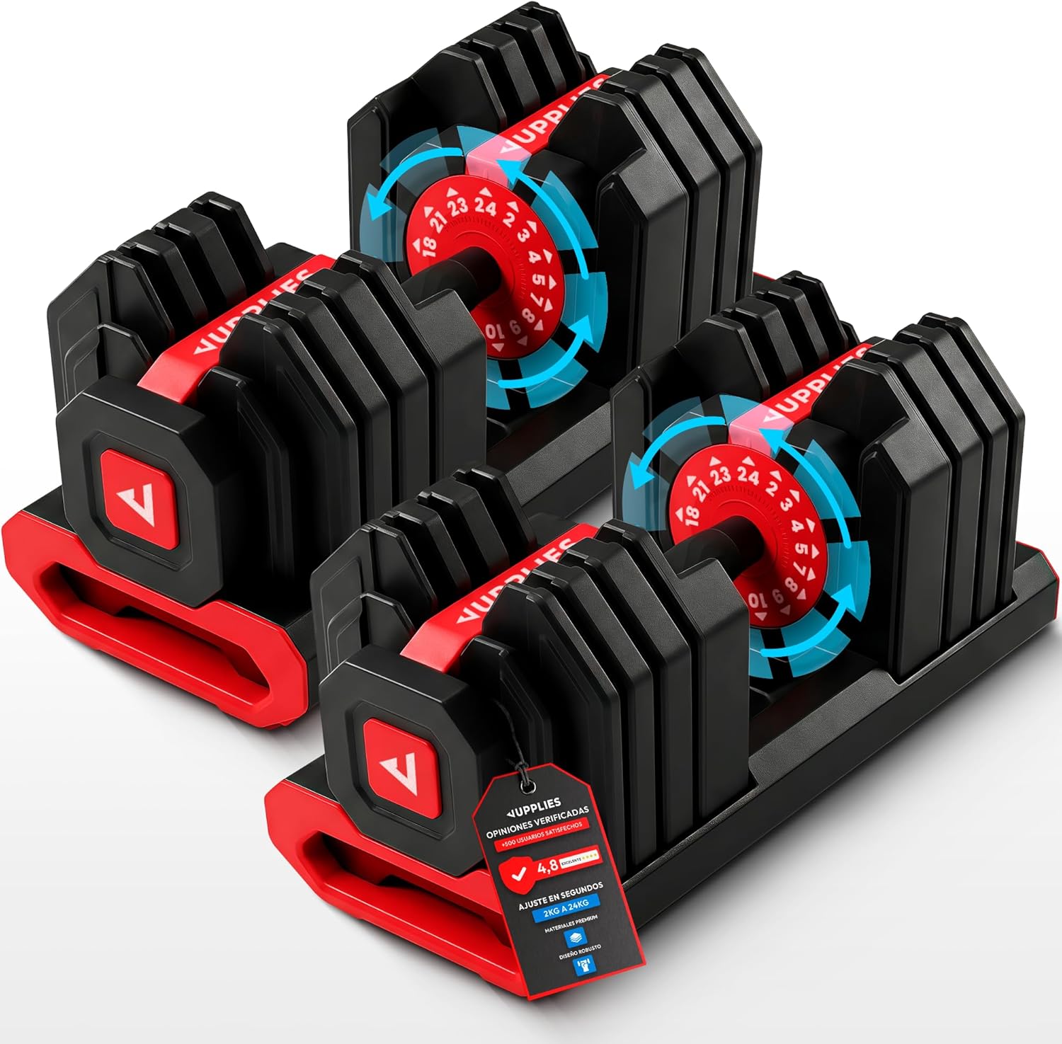 Mancuernas Jupplies Ajustables hasta 24 kg