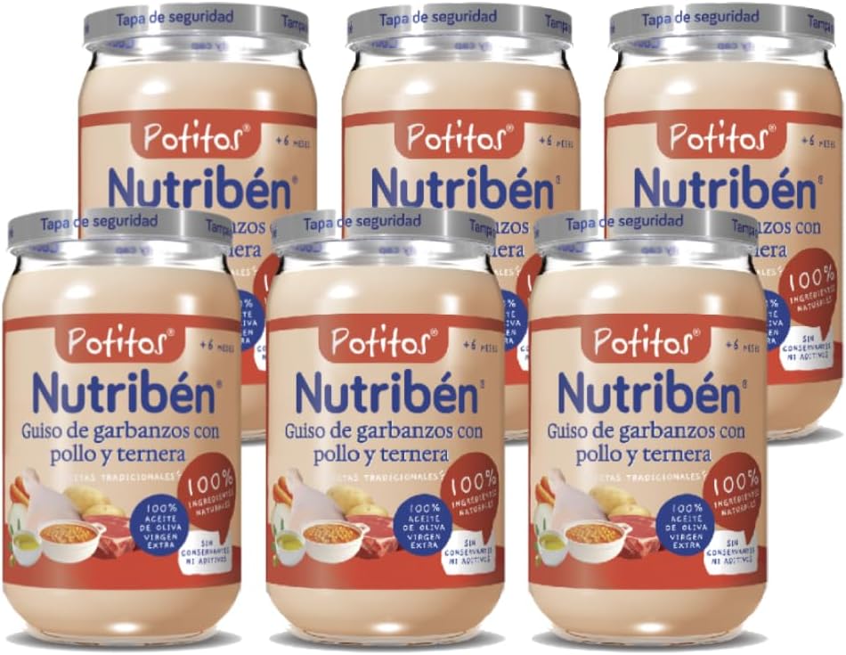 Pack de Potitos Nutribén de Guiso de Garbanzos